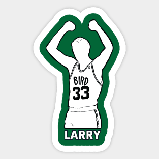 Larry Bird Retro Fan Art Sticker